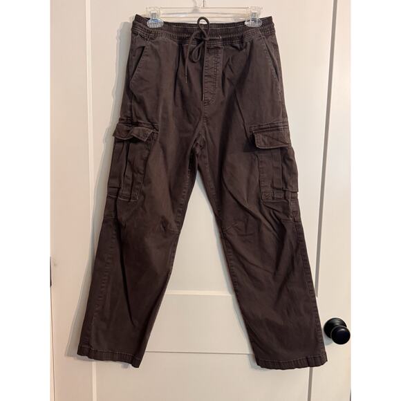 PacSun Cargo Jogger Pants Sz M Casual Drawstring Brown Gorpcore Skater Outdoor - Picture 1 of 13